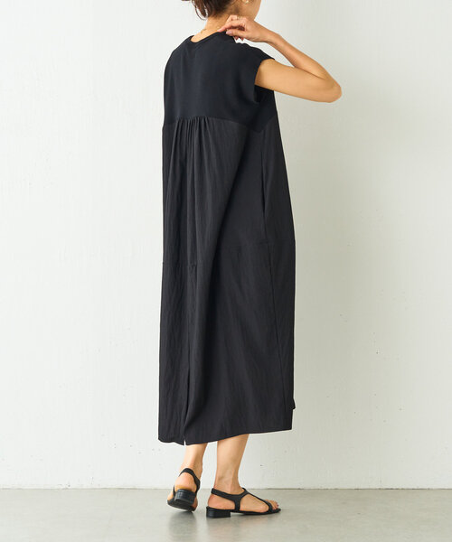 BEARDSLEY（ビアズリー）の「ニットコンビギャザーワンピ（ワンピース・レディース・ブラック・1/0）」の22枚目の写真