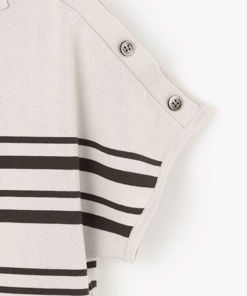 J.PRESS(ジェイプレス)の「【WEB限定カラーあり・洗える・抗菌防臭】COTTON POLYESTER ボーダー 襟付き ニット(ニット/セーター・レディース・ネイビー系1/ライトグレー系1/ブラウン系1・T15/T13)」の13枚目の写真