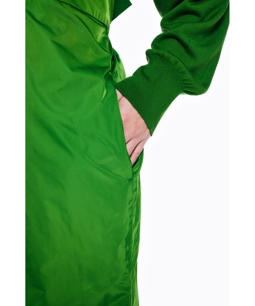 ENFOLD PEサテン ゴム メンズ ワイドパンツ 36 パープル エンフォルド KL4CAHBQ94 PEサテン ワイドサロペット（サロペット⁄オーバーオール）｜ENFOLD