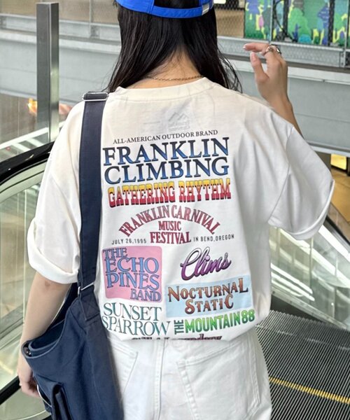 Franklin Climbing（フランクリンクライミング）の「【Franklin Climbing】 バックプリントフェスロゴTEE　多色柄（Tシャツ/カットソー・メンズ・ピンク/ライトグレー/オフホワイト・LARGE/MEDIUM）」の2枚目の写真