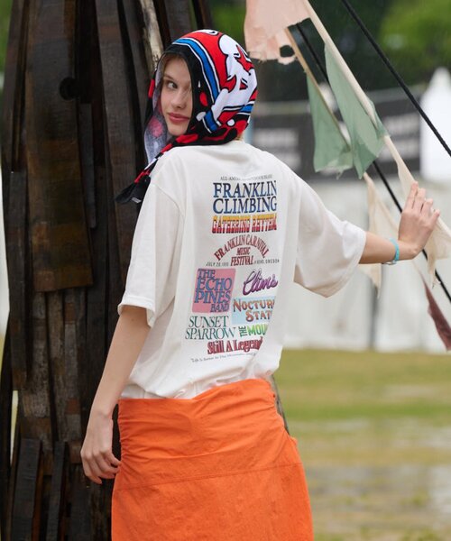 Franklin Climbing（フランクリンクライミング）の「【Franklin Climbing】 バックプリントフェスロゴTEE　多色柄（Tシャツ/カットソー・メンズ・ピンク/ライトグレー/オフホワイト・LARGE/MEDIUM）」の6枚目の写真