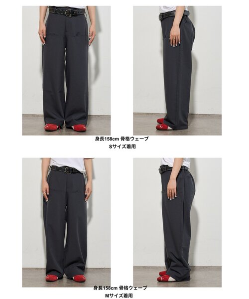 WHO'S WHO gallery（フーズフーギャラリー）の「【低身長・高身長対応/3サイズ】スラッシュポケットスラックス（スラックス・レディース・ネイビー/チャコールグレー/ブラック/ダークブラウン・SMALL/MEDIUM/LARGE）」の7枚目の写真