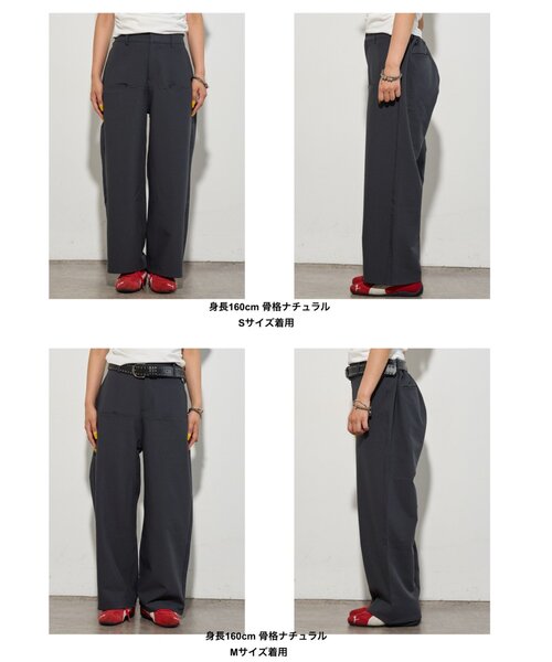 WHO'S WHO gallery（フーズフーギャラリー）の「【低身長・高身長対応/3サイズ】スラッシュポケットスラックス（スラックス・レディース・ネイビー/チャコールグレー/ブラック/ダークブラウン・SMALL/MEDIUM/LARGE）」の8枚目の写真