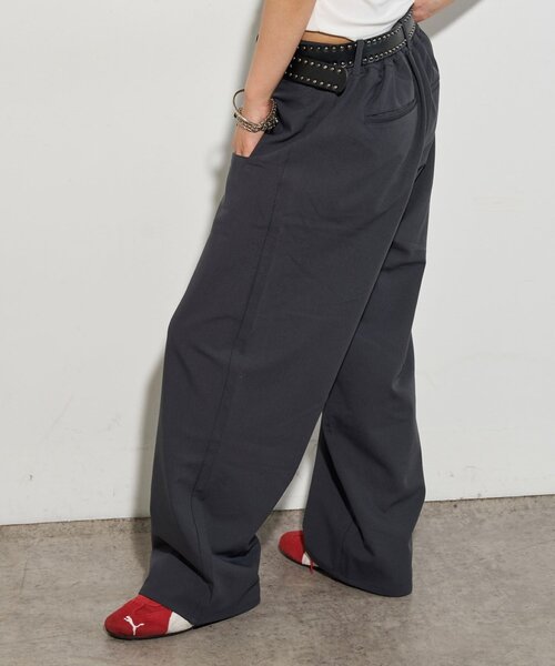 WHO'S WHO gallery（フーズフーギャラリー）の「【低身長・高身長対応/3サイズ】スラッシュポケットスラックス（スラックス・レディース・ネイビー/チャコールグレー/ブラック/ダークブラウン・SMALL/MEDIUM/LARGE）」の14枚目の写真