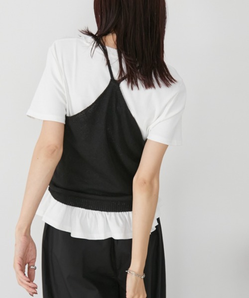 Auntie Rosa Holiday(アンティローザホリデー)の「裾フリルプルオーバー(Tシャツ/カットソー・レディース・グレー/ブラック/ホワイト・FREE)」の6枚目の写真