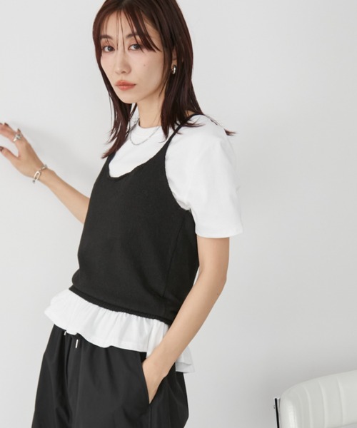 Auntie Rosa Holiday(アンティローザホリデー)の「裾フリルプルオーバー(Tシャツ/カットソー・レディース・グレー/ブラック/ホワイト・FREE)」の7枚目の写真