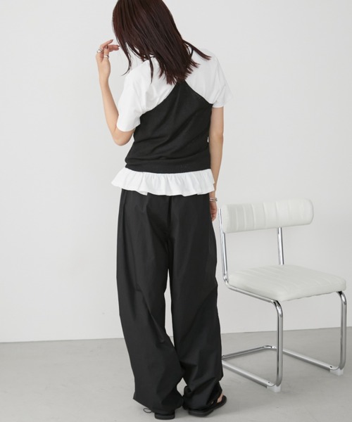 Auntie Rosa Holiday(アンティローザホリデー)の「裾フリルプルオーバー(Tシャツ/カットソー・レディース・グレー/ブラック/ホワイト・FREE)」の10枚目の写真