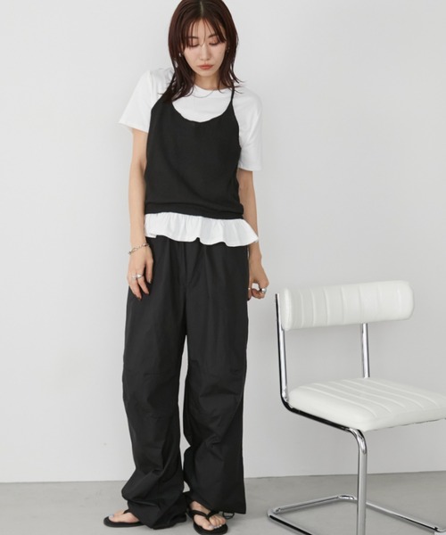Auntie Rosa Holiday(アンティローザホリデー)の「裾フリルプルオーバー(Tシャツ/カットソー・レディース・グレー/ブラック/ホワイト・FREE)」の9枚目の写真