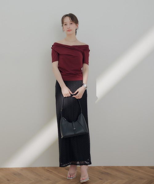 ECREL(エクレール)の「レースナロースカート(スカート・レディース・レッド/モカ/ブラック・FREE)」の18枚目の写真