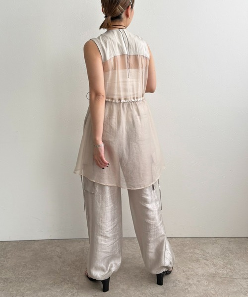 un number ウールジレ un number「effortless」プレミアムロングフードジレ