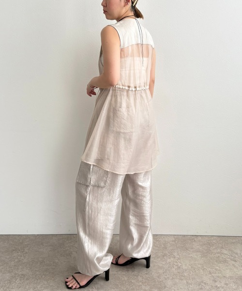 LHELBIE(レルビエ)の「シアードロストジレ(ベスト・レディース・ブラック/ライトベージュ/カーキ・M)」の19枚目の写真