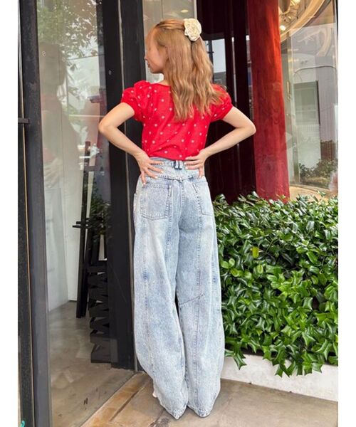 CALNAMUR(カルナムール)の「ハートジャガードコンパクトニット(Tシャツ/カットソー・レディース・レッド/グレー/ブラック・FREE)」の8枚目の写真
