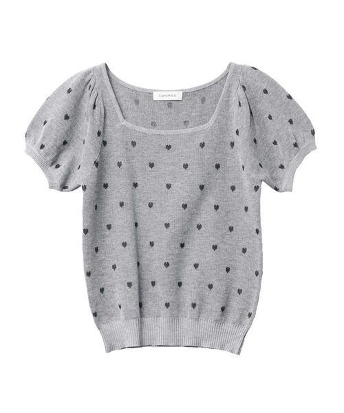 CALNAMUR(カルナムール)の「ハートジャガードコンパクトニット(Tシャツ/カットソー・レディース・レッド/グレー/ブラック・FREE)」の15枚目の写真