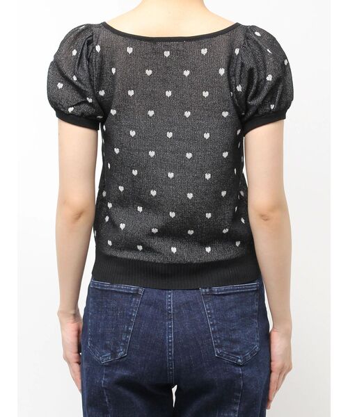 CALNAMUR（カルナムール）の「ハートジャガードコンパクトニット（Tシャツ/カットソー・レディース・レッド/グレー/ブラック・FREE）」の6枚目の写真