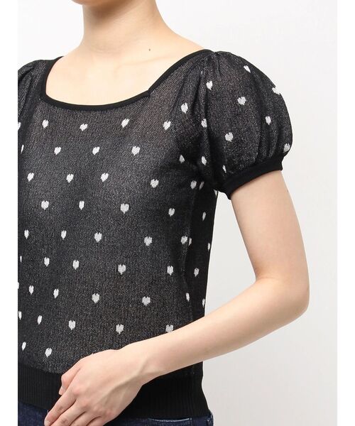 CALNAMUR（カルナムール）の「ハートジャガードコンパクトニット（Tシャツ/カットソー・レディース・レッド/グレー/ブラック・FREE）」の8枚目の写真