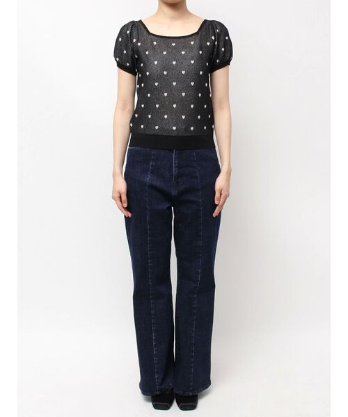 CALNAMUR（カルナムール）の「ハートジャガードコンパクトニット（Tシャツ/カットソー・レディース・レッド/グレー/ブラック・FREE）」の12枚目の写真