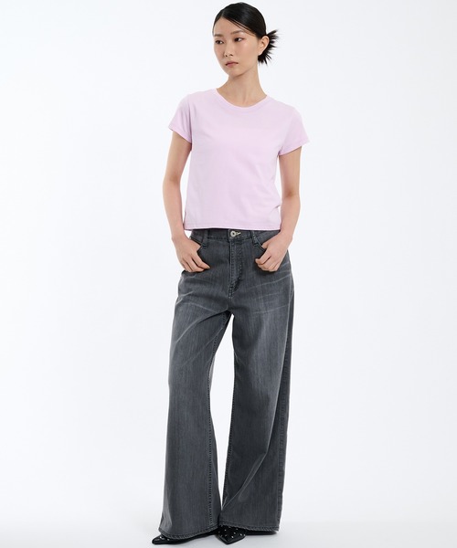 PUBLIC TOKYO(パブリックトウキョウ)の「PUBLICDENIM COOL WIDE(デニムパンツ・レディース・ライトグレー/ライトブルー・2/3/1)」の7枚目の写真