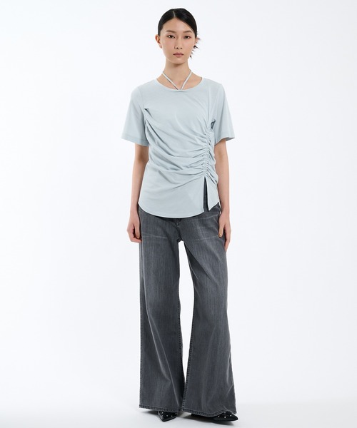 PUBLIC TOKYO(パブリックトウキョウ)の「PUBLICDENIM COOL WIDE(デニムパンツ・レディース・ライトグレー/ライトブルー・2/3/1)」の9枚目の写真