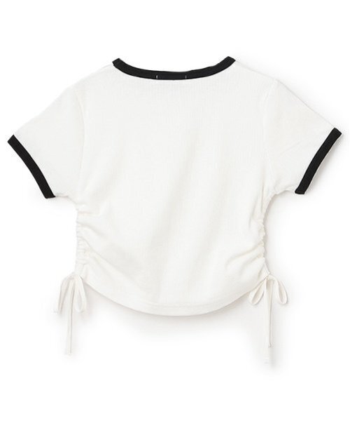 LOVETOXIC(ラブトキシック)の「【接触冷感/ひんやり】ドロストテレコTシャツ(Tシャツ/カットソー・キッズ・ブラック/オフホワイト/グリーン・M:150cm/L:160cm/S:140cm/130cm)」の9枚目の写真