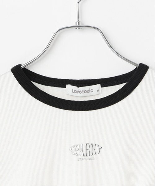 LOVETOXIC(ラブトキシック)の「【接触冷感/ひんやり】ドロストテレコTシャツ(Tシャツ/カットソー・キッズ・ブラック/オフホワイト/グリーン・M:150cm/L:160cm/S:140cm/130cm)」の10枚目の写真
