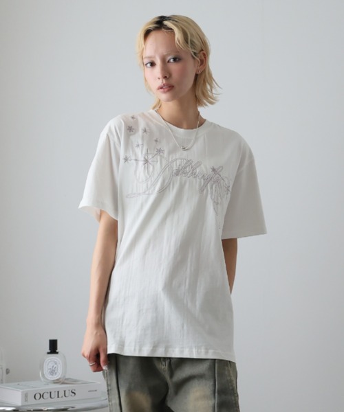 Ulysses（ユリシス）の「エンブロイダリーロゴデザインＴシャツ（Tシャツ/カットソー・レディース・ホワイト・L/M）」の5枚目の写真