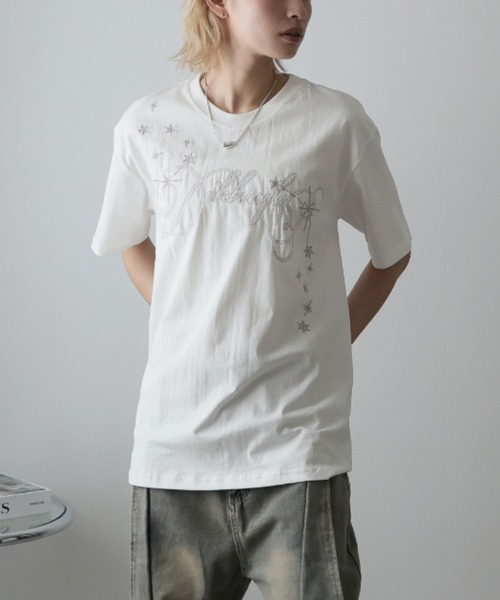 Ulysses（ユリシス）の「エンブロイダリーロゴデザインＴシャツ（Tシャツ/カットソー・レディース・ホワイト・L/M）」の7枚目の写真