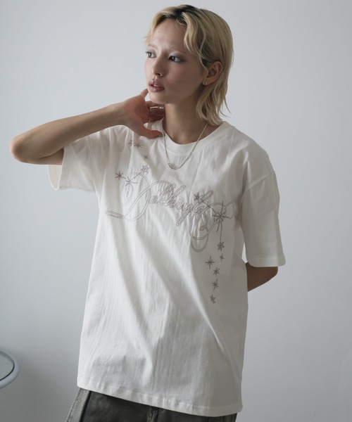 Ulysses（ユリシス）の「エンブロイダリーロゴデザインＴシャツ（Tシャツ/カットソー・レディース・ホワイト・L/M）」の10枚目の写真