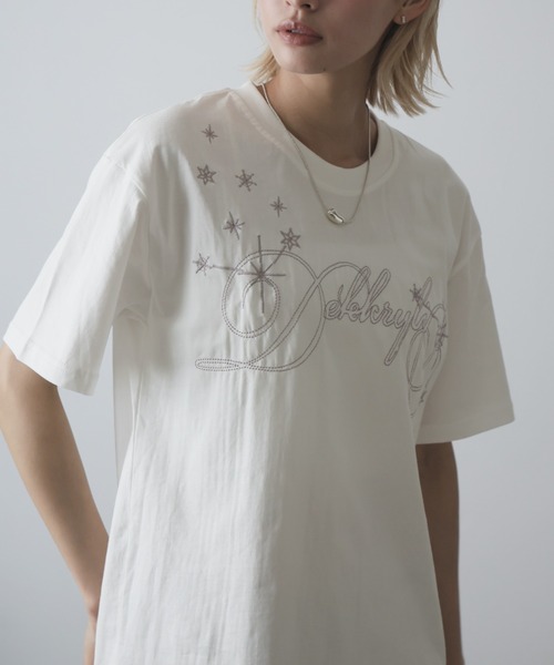 Ulysses（ユリシス）の「エンブロイダリーロゴデザインＴシャツ（Tシャツ/カットソー・レディース・ホワイト・L/M）」の12枚目の写真