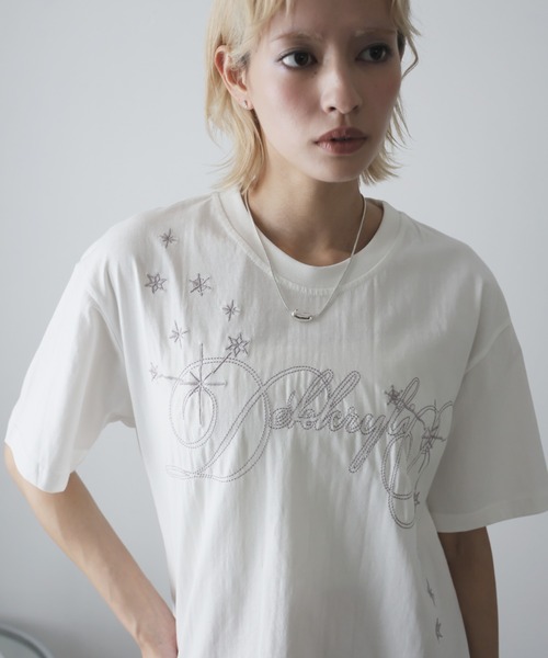 Ulysses（ユリシス）の「エンブロイダリーロゴデザインＴシャツ（Tシャツ/カットソー・レディース・ホワイト・L/M）」の13枚目の写真