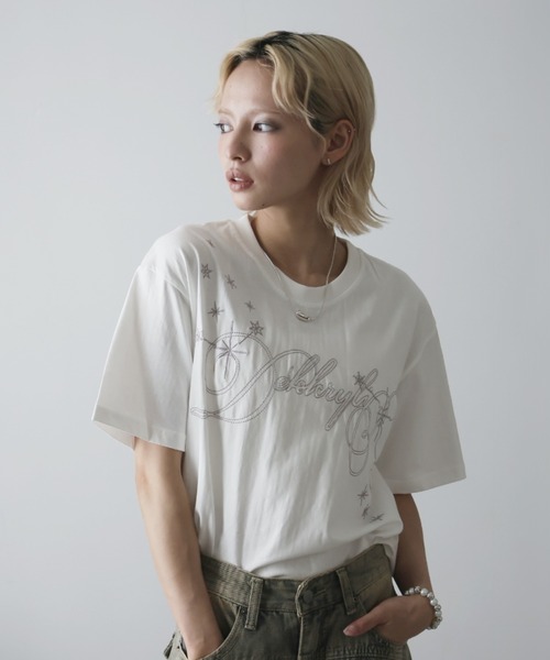 Ulysses（ユリシス）の「エンブロイダリーロゴデザインＴシャツ（Tシャツ/カットソー・レディース・ホワイト・L/M）」の17枚目の写真