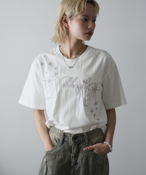Ulysses（ユリシス）の「エンブロイダリーロゴデザインＴシャツ（Tシャツ/カットソー・レディース・ホワイト・L/M）」の18枚目の写真