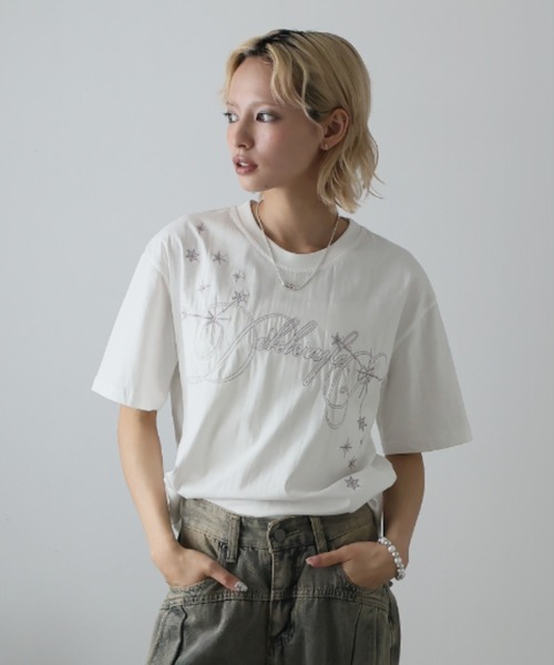 Ulysses（ユリシス）の「エンブロイダリーロゴデザインＴシャツ（Tシャツ/カットソー・レディース・ホワイト・L/M）」の22枚目の写真