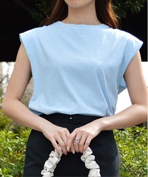 【spiritoso】ピグメント フレンチスリーブTシャツ