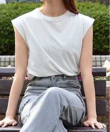 【spiritoso】ピグメント フレンチスリーブTシャツ
