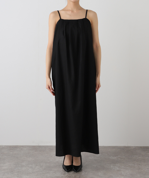 JOURNAL STANDARD relume（ジャーナルスタンダード　レリューム）の「【手洗い可能】着回し力抜群◎リネンコットンタックキャミワンピース（ワンピース・レディース・ブラウン/ブラック・FREE）」の13枚目の写真