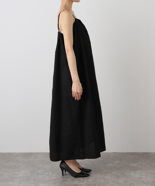 JOURNAL STANDARD relume（ジャーナルスタンダード　レリューム）の「【手洗い可能】着回し力抜群◎リネンコットンタックキャミワンピース（ワンピース・レディース・ブラウン/ブラック・FREE）」の15枚目の写真