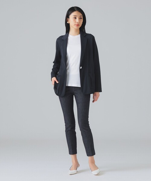 EFFE BEAMS(エッフェビームス)の「M・fil / デニム コンフォートパンツ ロング(デニムパンツ・レディース・インディゴブルー・36/40/38)」の11枚目の写真