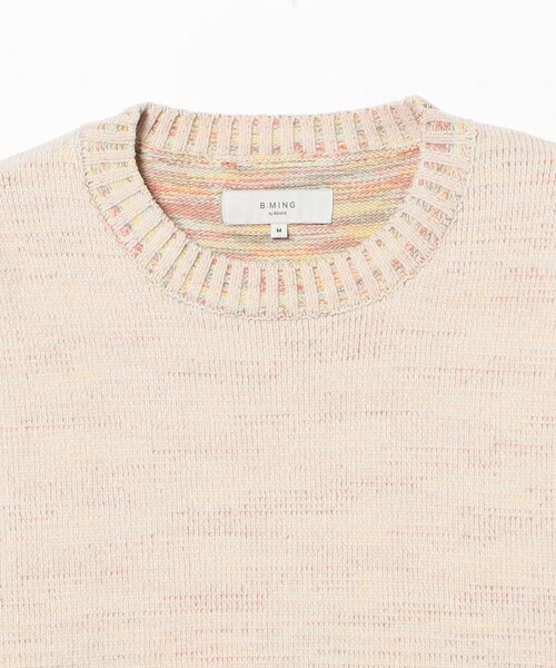 B:MING by BEAMS(ビーミングバイビームス)の「7ゲージ モールグラデーション クルー ニット(ユニセックス)(ニット/セーター・メンズ・ブラック/ホワイト系その他5・L/M/S/XL)」の8枚目の写真