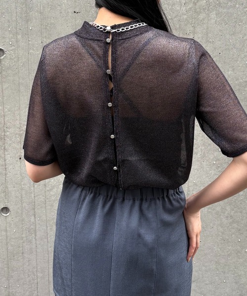 ニット セーター 「＆g'aime」バックデザインニット　Back Design Knit レディース &g'aime ニット セーター 「＆g'aime」バックデザインニット