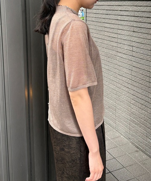 &g'aime(アンジェム)の「【&g'aime】バックデザインニット Back Design Knit(ニット/セーター・レディース・ブラック/キナリ/モカ・FREE)」の9枚目の写真