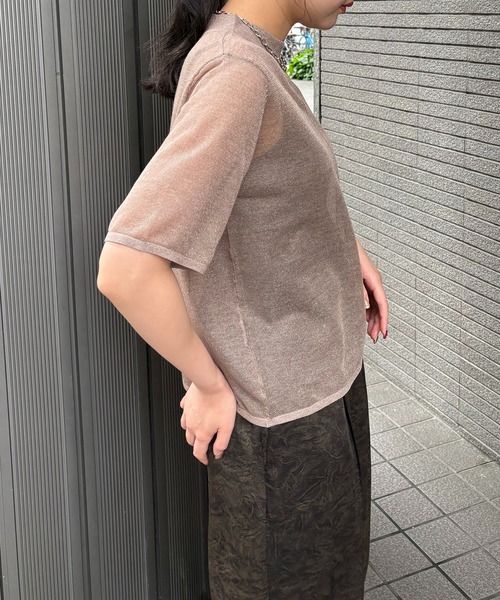 &g'aime(アンジェム)の「【&g'aime】バックデザインニット Back Design Knit(ニット/セーター・レディース・ブラック/キナリ/モカ・FREE)」の8枚目の写真