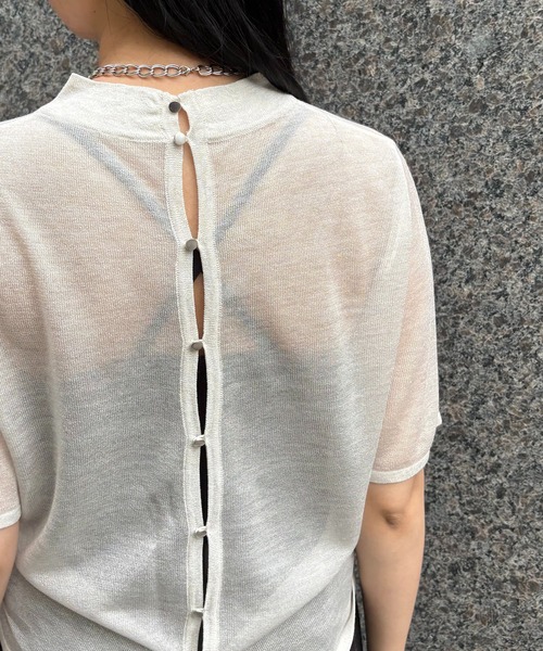 &g'aime(アンジェム)の「【&g'aime】バックデザインニット Back Design Knit(ニット/セーター・レディース・ブラック/キナリ/モカ・FREE)」の15枚目の写真