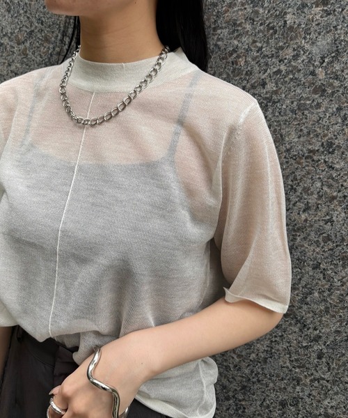 &g'aime(アンジェム)の「【&g'aime】バックデザインニット Back Design Knit(ニット/セーター・レディース・ブラック/キナリ/モカ・FREE)」の19枚目の写真