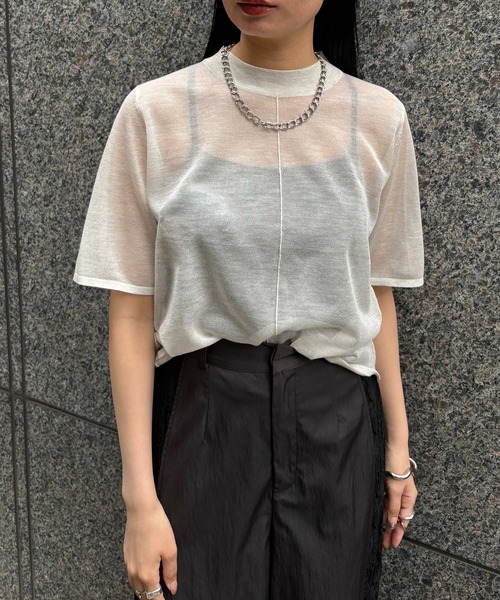 &g'aime(アンジェム)の「【&g'aime】バックデザインニット Back Design Knit(ニット/セーター・レディース・ブラック/キナリ/モカ・FREE)」の21枚目の写真