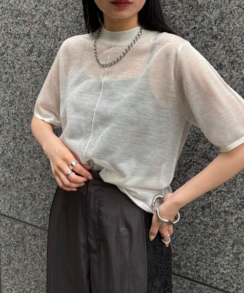 &g'aime(アンジェム)の「【&g'aime】バックデザインニット Back Design Knit(ニット/セーター・レディース・ブラック/キナリ/モカ・FREE)」の20枚目の写真