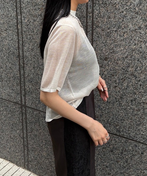 &g'aime(アンジェム)の「【&g'aime】バックデザインニット Back Design Knit(ニット/セーター・レディース・ブラック/キナリ/モカ・FREE)」の18枚目の写真