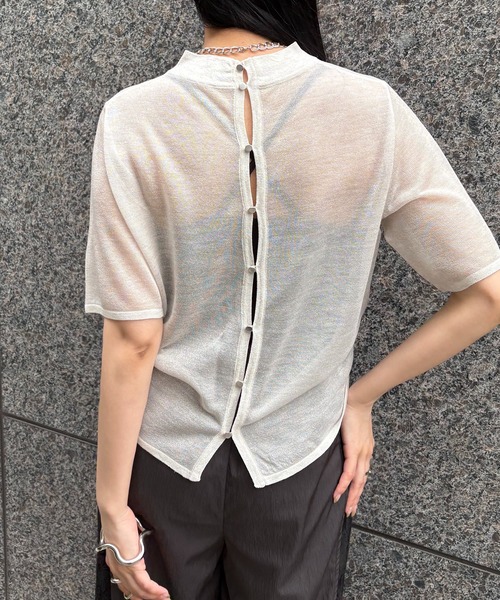 セール】【&g'aime】バックデザインニット Back Design Knit