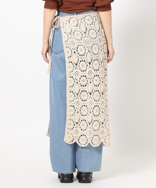 mysty woman(ミスティウーマン)の「クロシェラップオーバースカート 577947(スカート・レディース・ホワイト系その他/オフホワイト・FREE)」の8枚目の写真