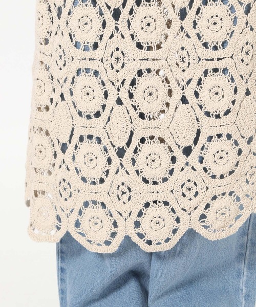 mysty woman(ミスティウーマン)の「クロシェラップオーバースカート 577947(スカート・レディース・ホワイト系その他/オフホワイト・FREE)」の11枚目の写真