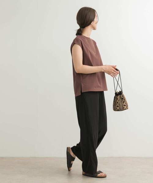 URBAN RESEARCH DOORS(アーバンリサーチドアーズ)の「『接触冷感/UVカット』ドライカノコフレンチプルオーバー(Tシャツ/カットソー・レディース・イエロー/ブラウン/オフホワイト/ライトブルー・MEDIUM)」の10枚目の写真